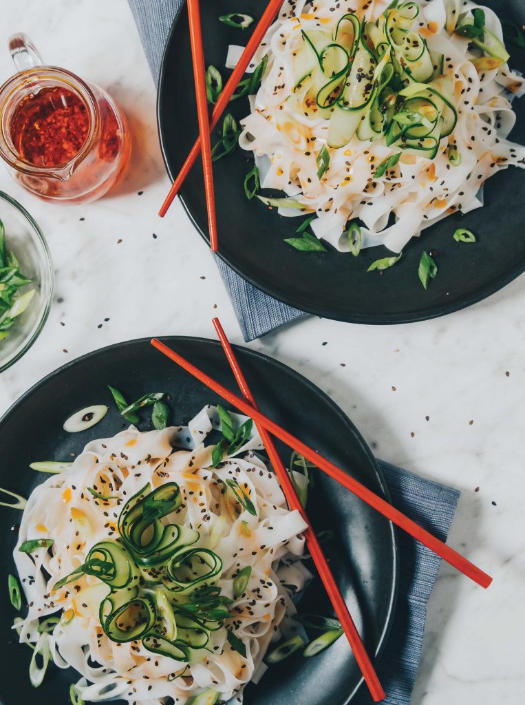 Cold Cucumber Chilli Noodles